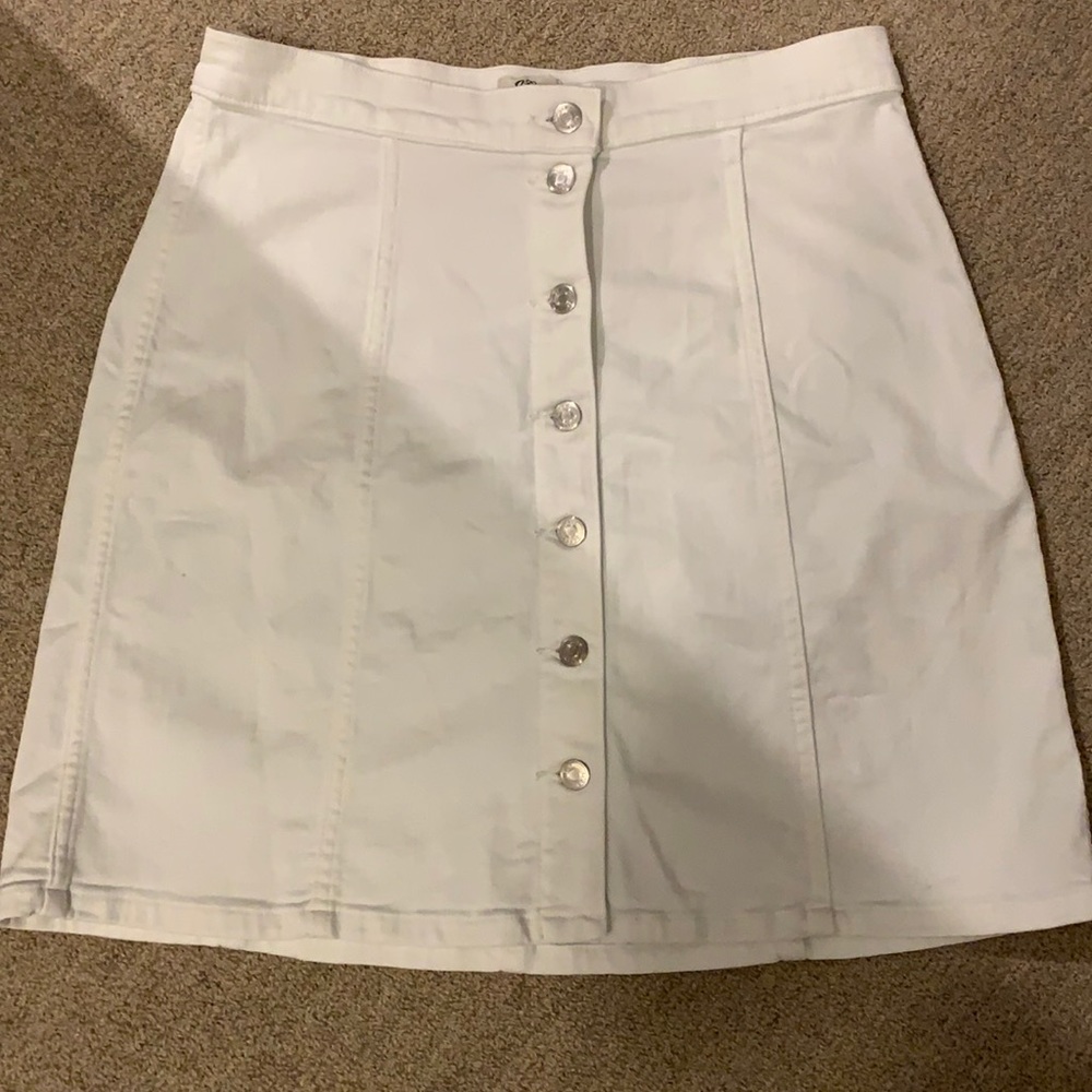 White jcrew denim skirt